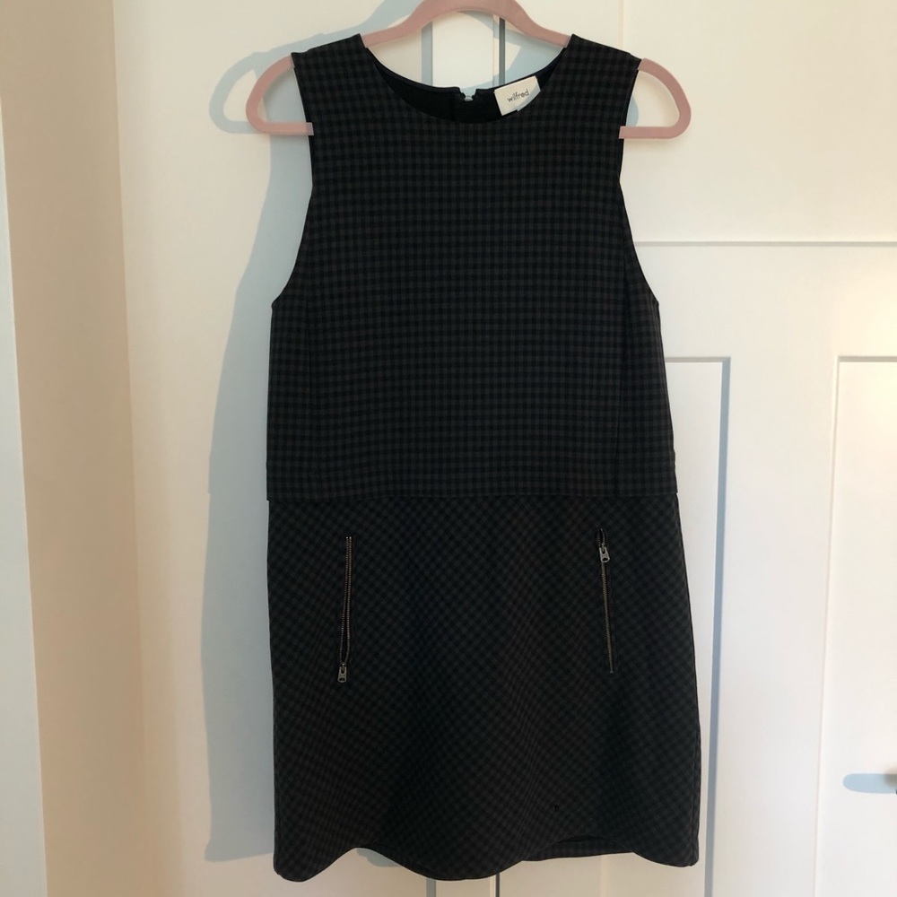 Aritzia wilfred grid dress